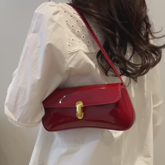 Fashionable Minimalist Casual PU Flip-Top Underarm Bag. Suitable For Shopping, As A Wallet, For Students, Young Women, University, Commuting, Outdoor Activities, Travel And Picnics.